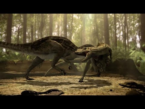 Jurassic Fight Club Clip Allosaurus Pack vs Ceratosaurus for confrontation