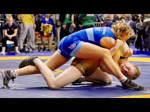 U17 Sara Lind (SWE) vs Angelica Stotzer-Karlsen (NOR) 69kg. Women girls youth wrestling. B-cam-man