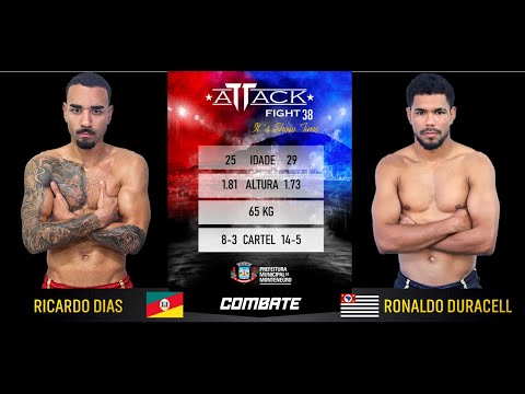 ATTACK FIGHT 38 - RICARDO DIAS X RONALDO DURACELL 65,00 KG.