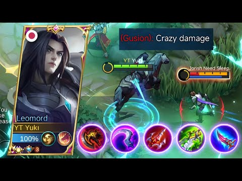 REVAMPED LEOMORD FULL DAMAGE BUILD CAN ONE HIT! | LEOMORD JUNGLE ROTATION,BUILD AND TALENT | MLBB