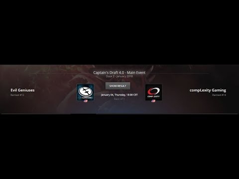 Dota 2 Live🔴Evil Geniuses vs compLexity Gaming || Captain's Draft 4.0 - Main Event