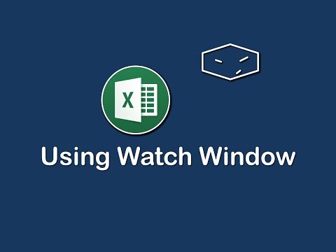 ms office excel using watch window
