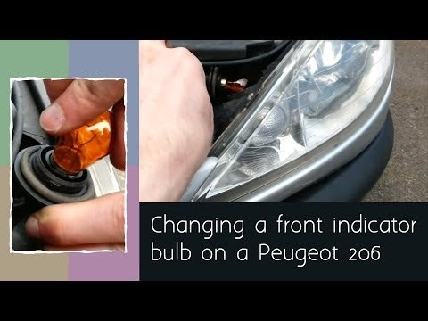 Part of a video titled How to change a front indicator bulb on a Peugeot 206 - YouTube