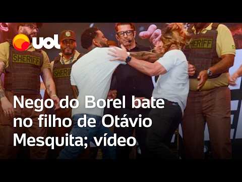 Nego do Borel se irrita e agride filho de Otávio Mesquita em 'encarada' pré-luta; veja vídeo