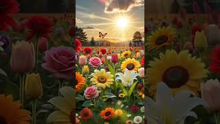 Bloementuin van AI Flowers Nature AI