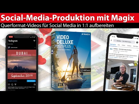 Social-Media-Videos: Querformat (16:9) in quadratische (1:1) Videos wandeln mit Magix Video Deluxe