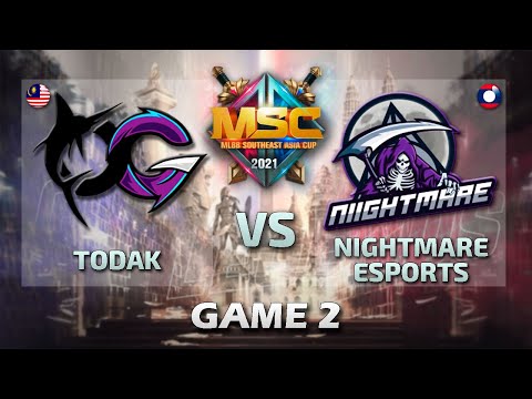 TODAK vs NIGHTMARE [GAME 2] [English] MSC Group Stage Day 3 | MLBB Southeast Asia Cup 2021