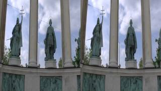 preview picture of video 'Budapest, Hősök tere, Heroes' square 3D Half SBS'