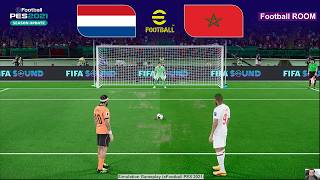PES 2021 - MOROCCO vs NETHERLANDS | Penalty Shootout | Video Game Simulation | World Cup 26 Gameplay PES 2021 - MOROCCO vs NETHERLANDS | Penalty Shootout | Video Game Simulation | World Cup 26 Gameplay