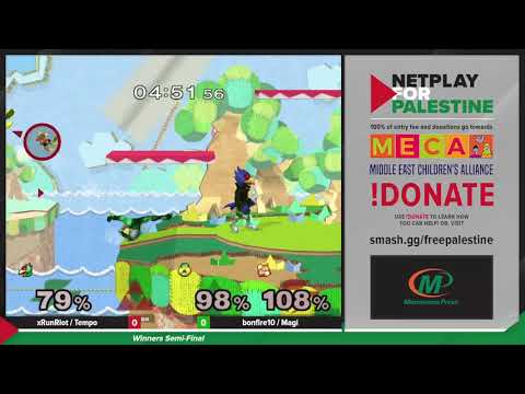 Netplay for Palestine - xRunRiot + Tempo vs bonfire10 + Magi - Doubles