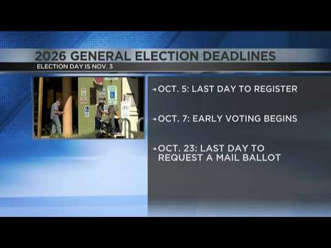 Decision 2026: Important dates for November General Election