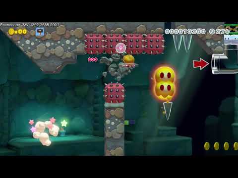 [SMM2] Penultimate Wrecking Precautions (Super Mario 3D World Kaizo Level)
