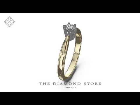 UT25 - Certified High Set Chloe 18K Gold Diamond Engagement Ring 0.33CT