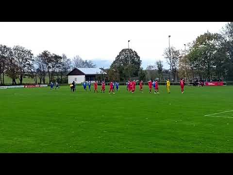 Einlaufen der Mannschaften, TV Herlikofen - TV Heuchlingen am 05.11.2023