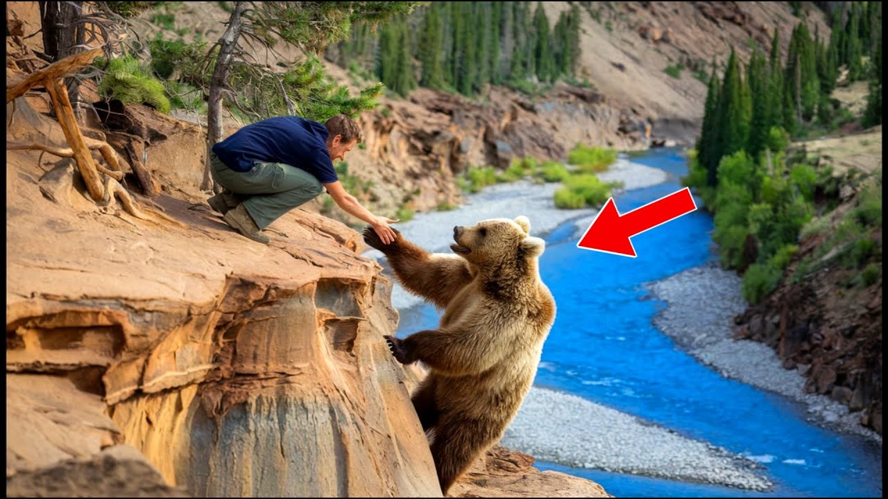 A Soldier Rescues a Bear On a Cliff What Happens Next Will Shock You!