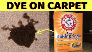 How to remove old dried permanent hair dye stains from carpet with baking soda