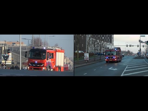 P1, Brandweer Groningen Stad naar verschillende meldingen in Groningen