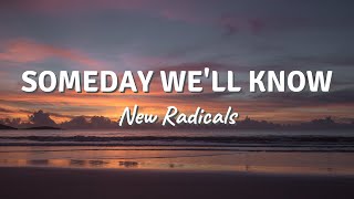 SOMEDAY WE&#39;LL KNOW by New Radicals (Lyric Video)