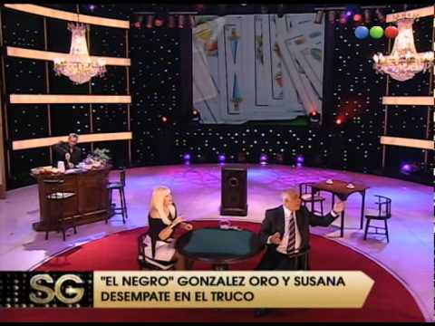 Susana y el Negro Oro juegan al truco - Susana Giménez 2008