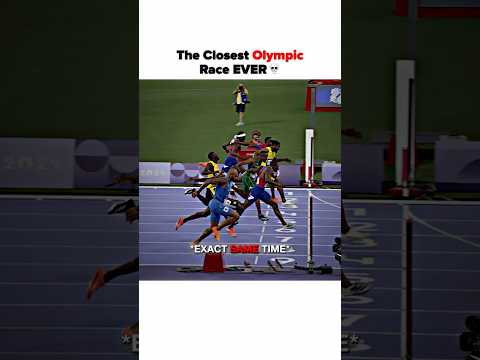 He lost by just 0.005 seconds💀 #trackandfield #olympics #sprinting #second