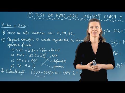 Test evaluare initiala - Model 1 - Matematica - Clasa IV-a