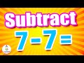 SUBTRACTION By 7 Basic Subtraction For Kids With Learning Time Fun Math