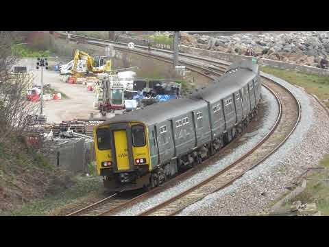 Trains at Dawlish Sea Wall - 13.4.22 (ft. Blue Pullman & IET running on the wrong line)