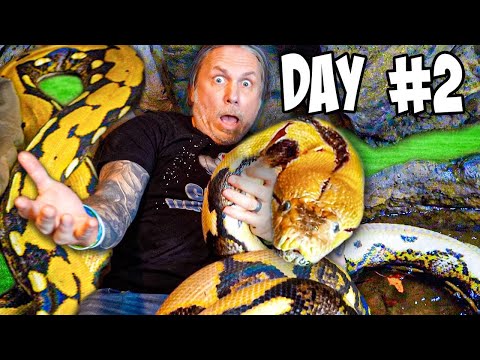 50 Hours Locked In My 20 Foot Snakes Cage!