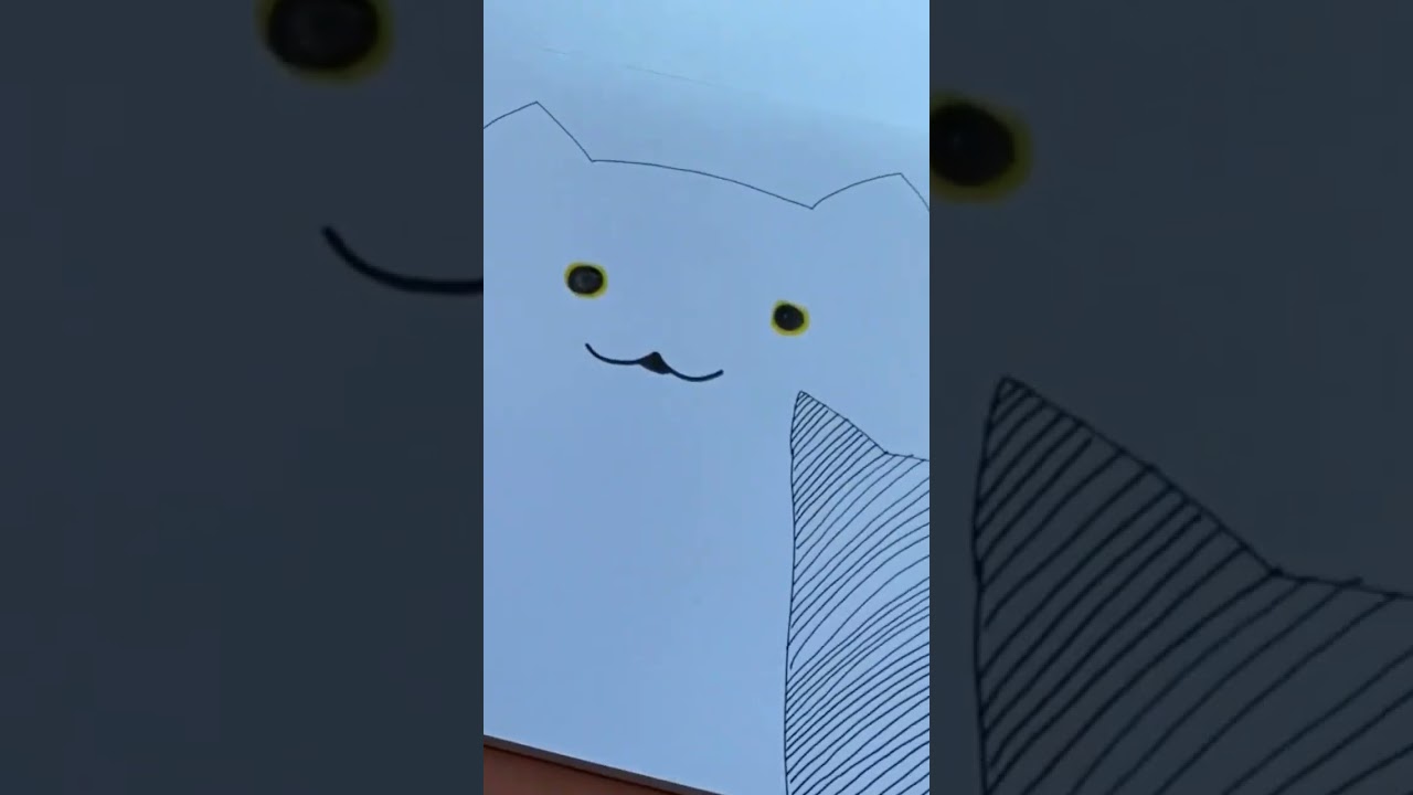 Doodle of two cute cats shaded precisely and nicely P5 #Coretanbahagia #short #shorts #short #fun