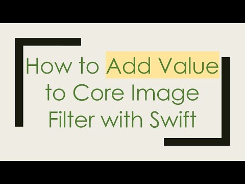 How to Add Value to Core Image Filter with Swift