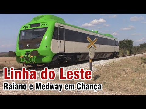 Regional and freight trains on East line in Portugal