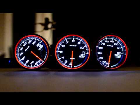 DEFI Advance Gauges Night Opening Display