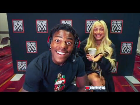 IShowSpeed meets Superstars LIVE at WWE World | Liv Morgan, Becky Lynch & MORE