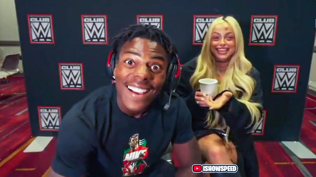 IShowSpeed meets Superstars LIVE at WWE World | Liv Morgan, Becky Lynch & MORE