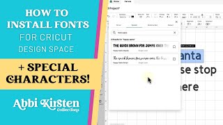How To Upload Fonts To Cricut Design Space And Use Special Characters