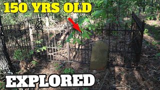 Exploring Old GraveYard in backwoods of Alabama (150 years old)