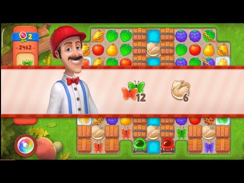 Gardenscapes Level 2462 Walkthrough "No Boosters Used"