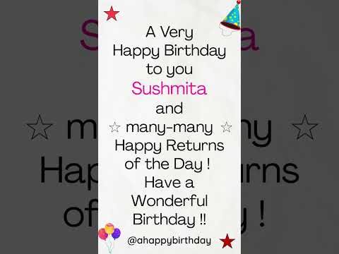 Happy Birthday Sushmita | Happy Birthday to you Sushmita #shorts #viral #trending