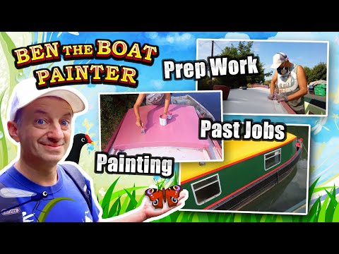 #6 Narrowboat and Canal Life - We Paint a 48ft Narrowboat - Prep Work, Paint and Colourful Past Jobs