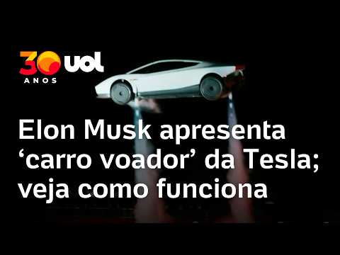 Carro voador da Tesla faz manobras no ar em apresentação de Elon Musk; veja vídeo