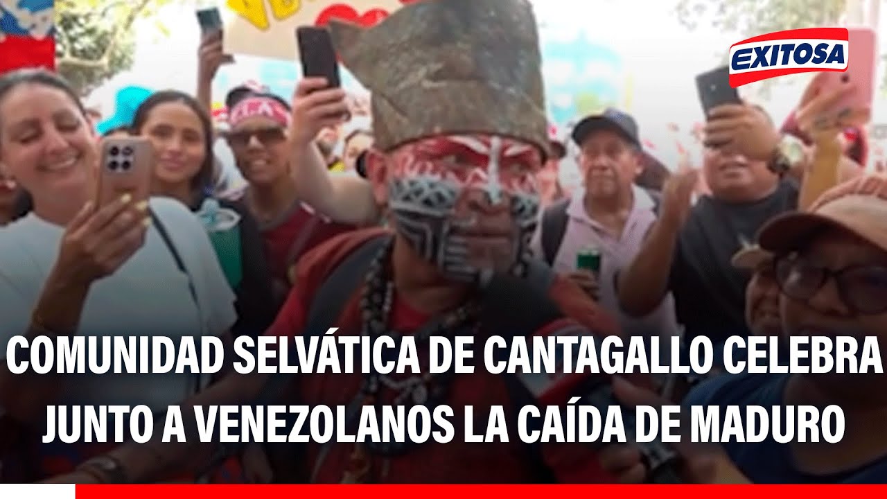🔴🔵 Comunidad selvática de Cantagallo celebra junto a venezolanos la caída de Maduro