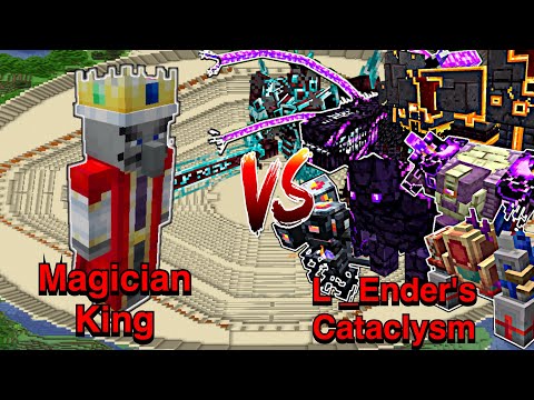 Minecraft |Mobs Battle| Magician King (Boss And Magic)VS L_Ender 's Cataclysm