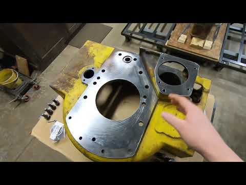 Caterpillar D2 #5J1113 Diesel Engine Assembly Ep.19: Installing The Bell Housing & Ready To Flip!