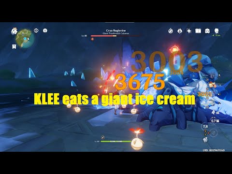 C6 Klee solo-killing a boss in 1 DPS window