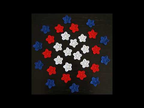 Patriotic Red White Blue Crochet Doilies & Snowflakes (ogrc30) #2