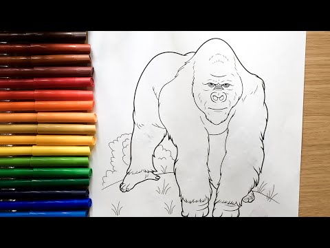 For Adults Seeking Escape Try These Aesthetic Gorilla Coloring Pages