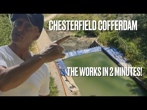 Chesterfield #canal Raw Cofferdam is in! | #minivlog #construction #restoration 