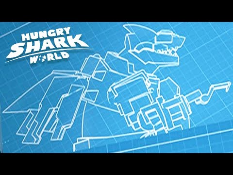 NEW ROBO SHARKJIRA!!! MECHA GODZILLA SHARK!!! (HUNGRY SHARK WORLD)