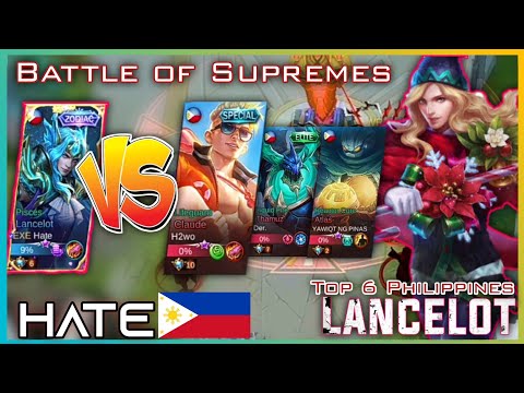 Hate Lancelot VS H2wo + Two PH Supreme | Top Global Player Hate