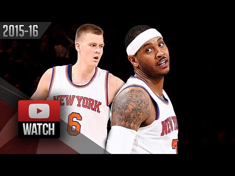Carmelo Anthony & Kristaps Porzingis Full Highlights vs Magic (2016.02.26) - TOO GOOD!